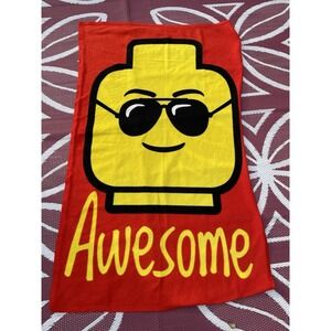 Lego Sunglasses Head Awesome Red Throw Blanket 38"x60" Fleece